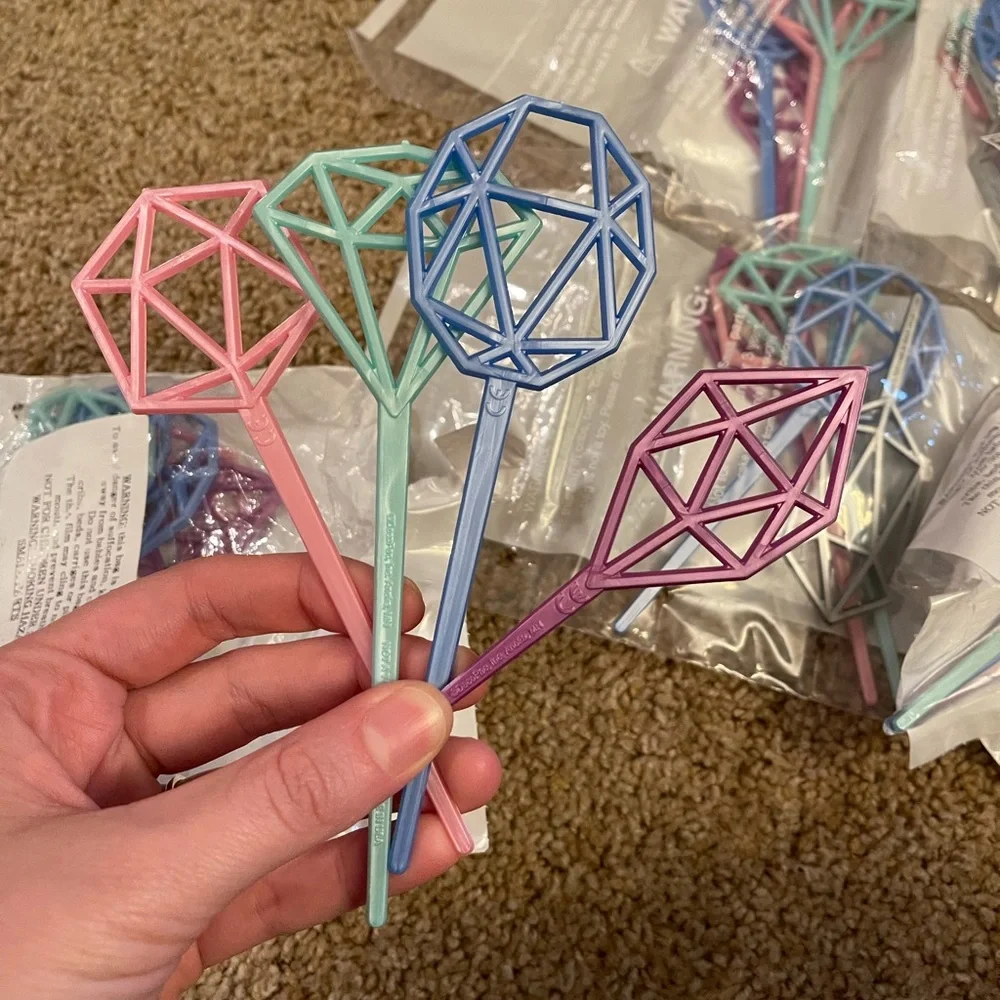 Geometric shaped cupcake / cake picks bundle